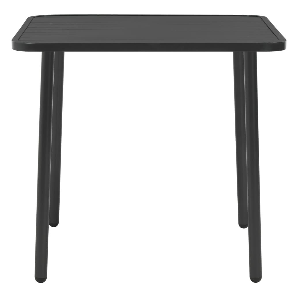 Maison Exclusive - Gartentisch Dunkelgrau 80x80x72 Cm Stahl