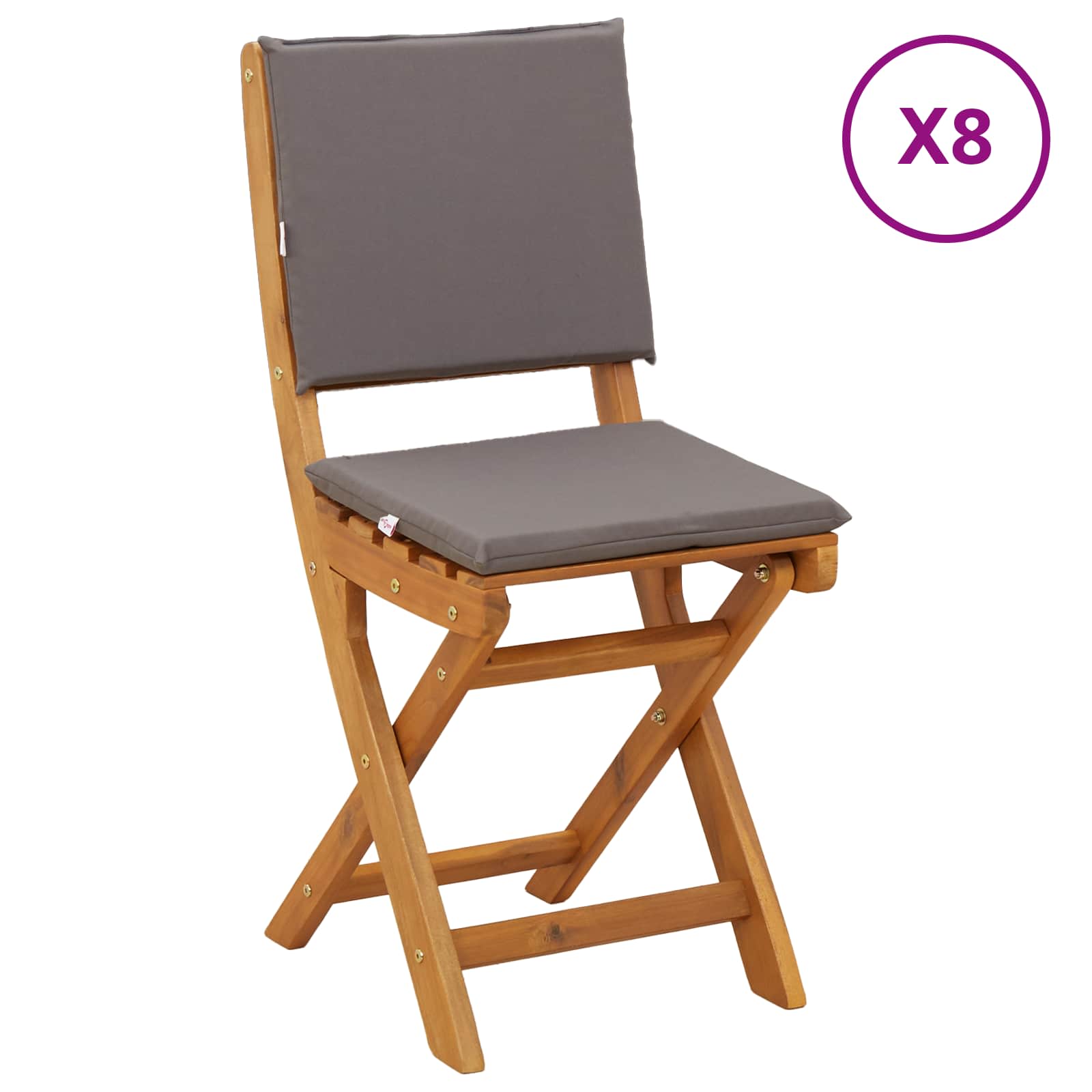 Maison Exclusive - Außen Bistro-stühle 8 Stk. Dunkelgrau Massivho