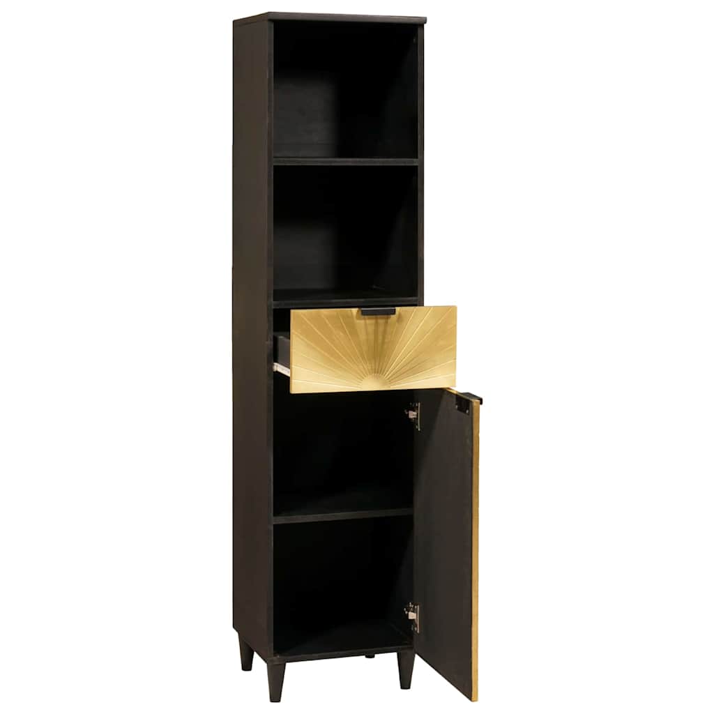 Maison Exclusive - Badezimmerschrank Mit Regal Schwarz Und Gold 3