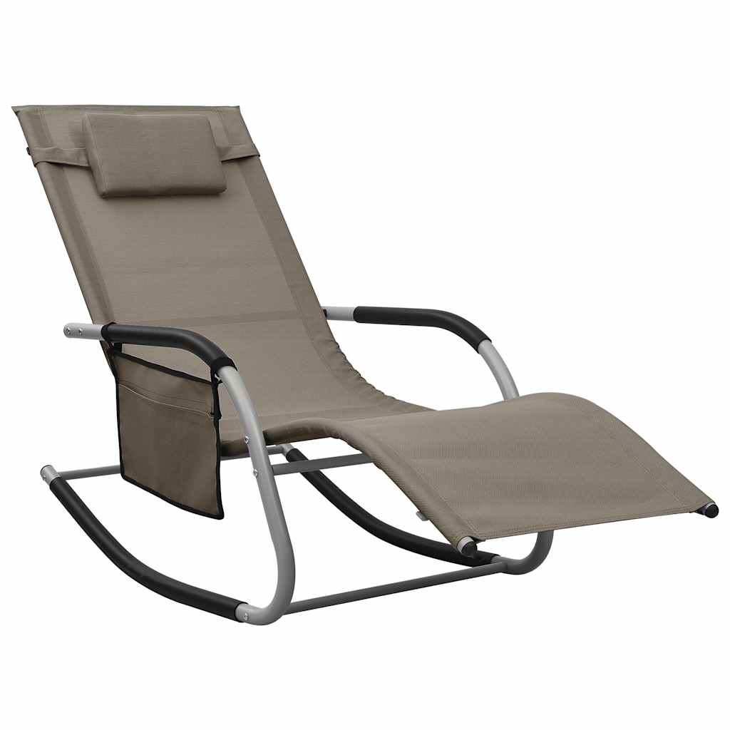 Maison Exclusive - Sonnenliegen 2 Stk. Textilene Taupe Und Grau