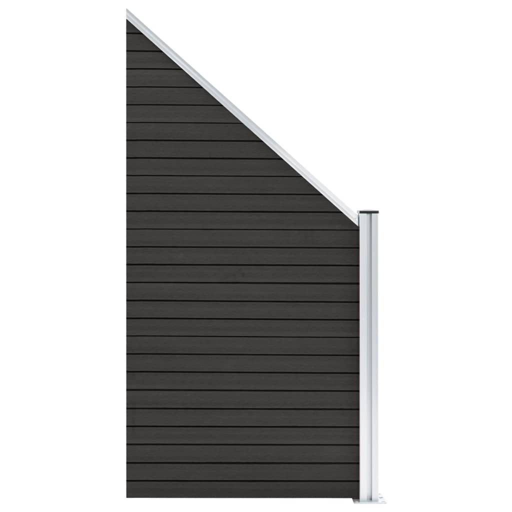 Maison Exclusive - Zaunelement Wpc 95x(105-180) Cm Grau