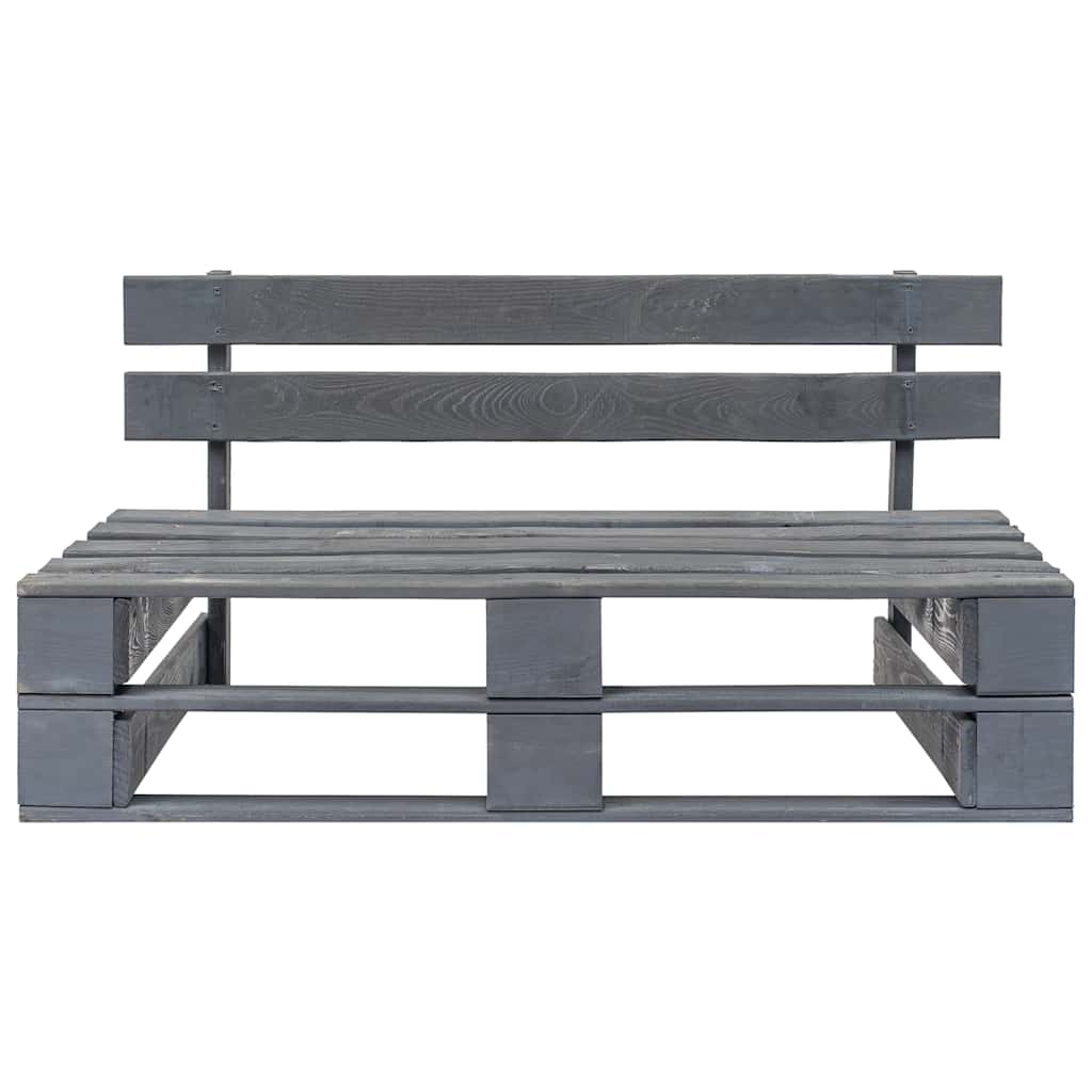 Maison Exclusive - Outdoor-bank Paletten Holz Grau