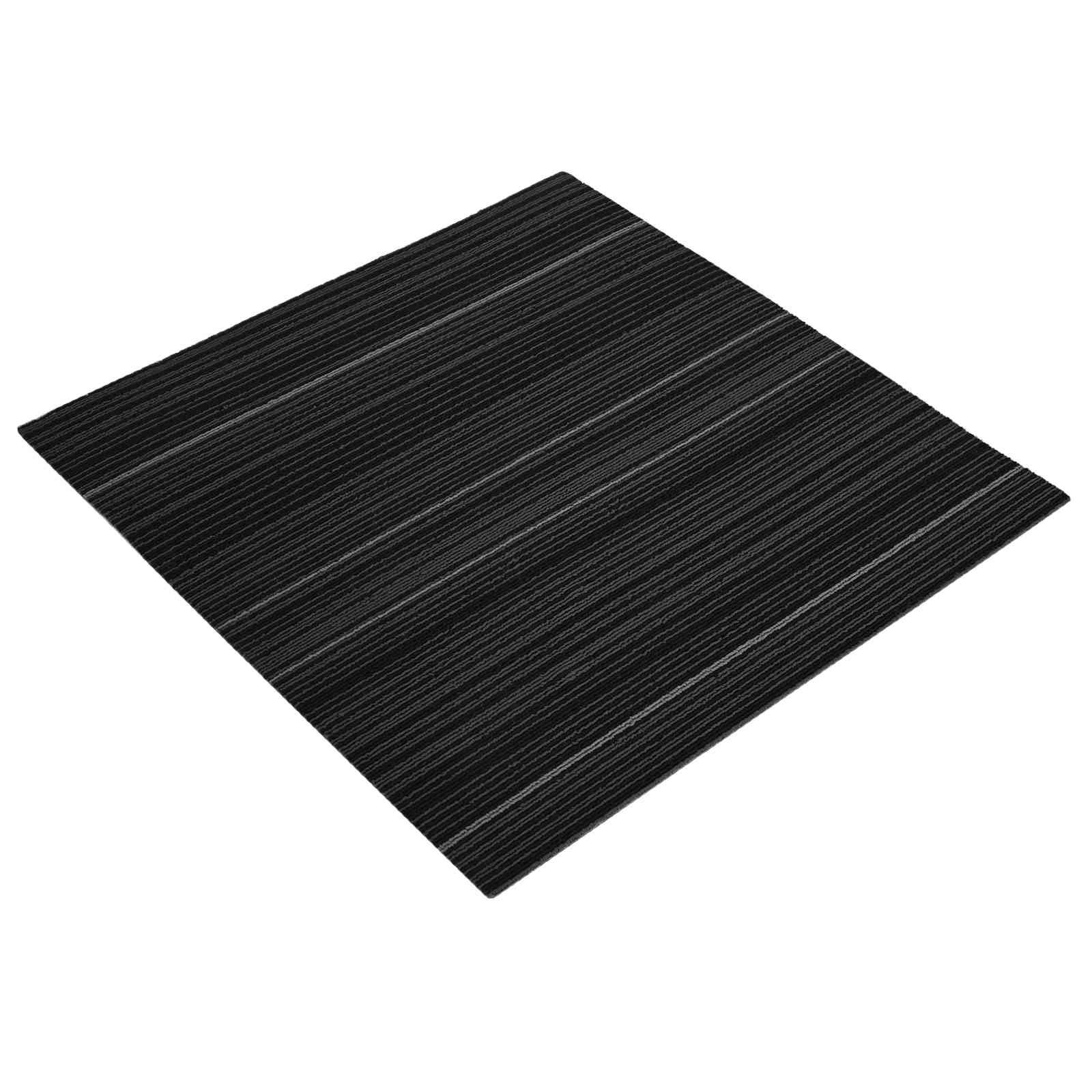 Maison Exclusive - Teppichfliese Gestreift Dunkelgrau 50 X 50 Cm