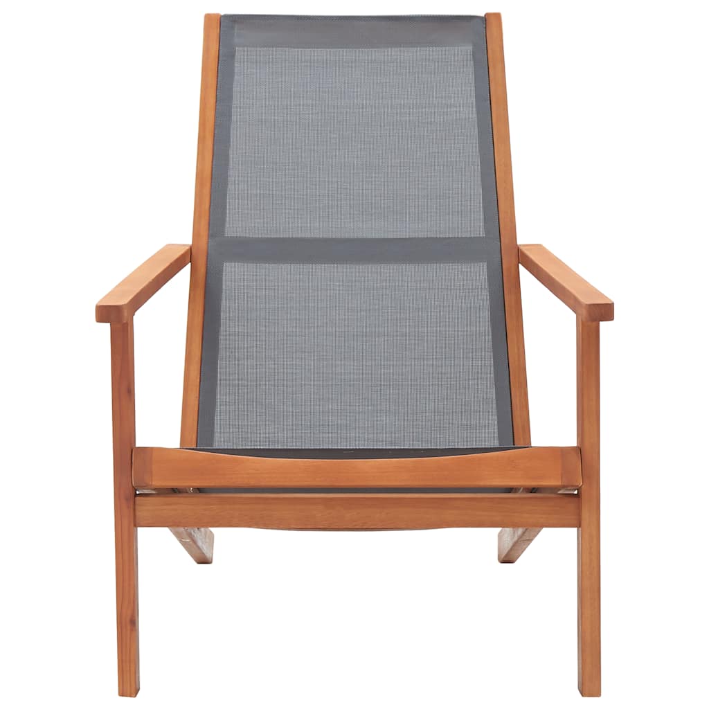 Maison Exclusive - Garten-loungestuhl Grau Eukalyptus Massivholz