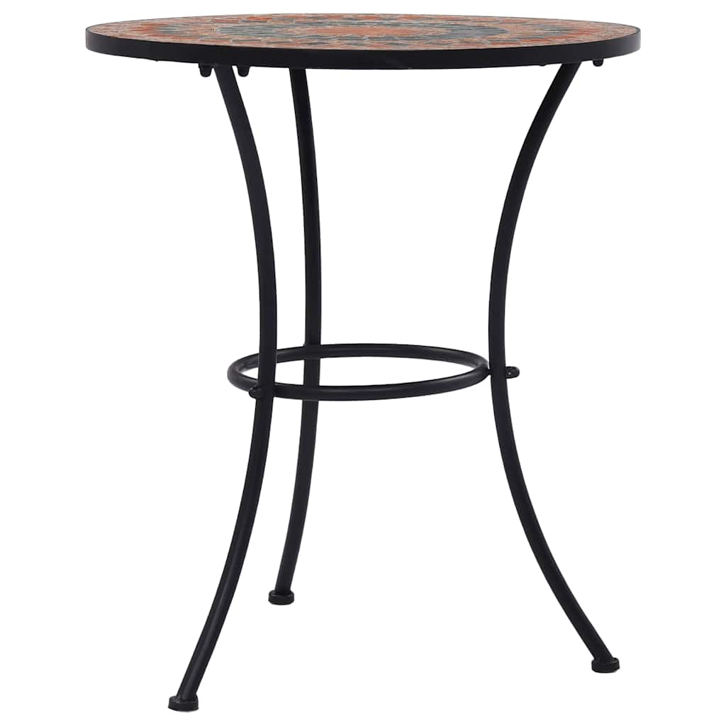Maison Exclusive - Mosaik-bistrotisch Orange/grau 60 Cm Keramik