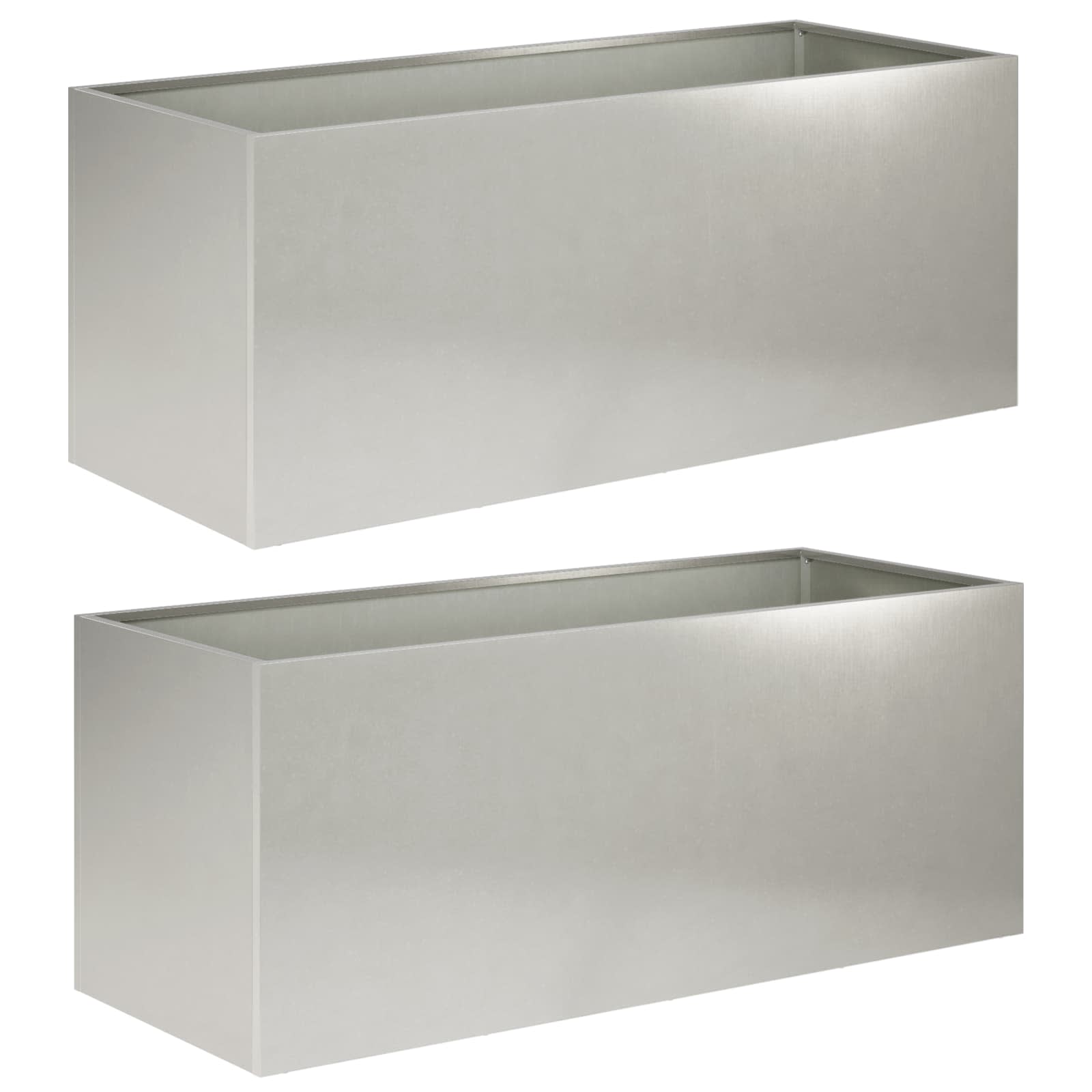 Maison Exclusive - Garten-pflanzgefäß 2 Stk. Silber 80 X 40 X 40