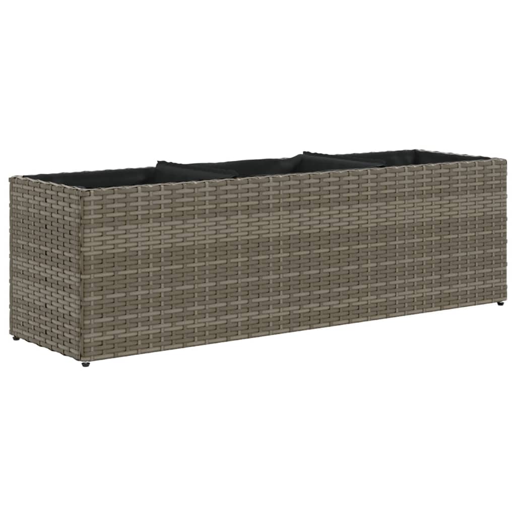 Maison Exclusive - Hochbeet Mit 3 Fächern Grau 105x30x32 Cm Poly