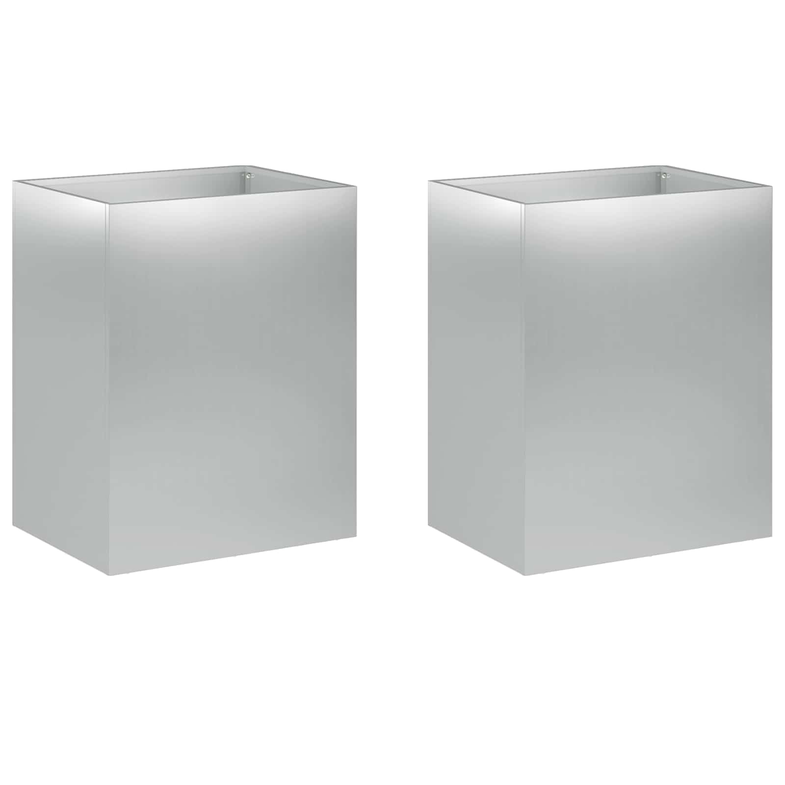 Maison Exclusive - Garten-pflanzgefäß 2 Stk. Silber 40 X 30 X 40