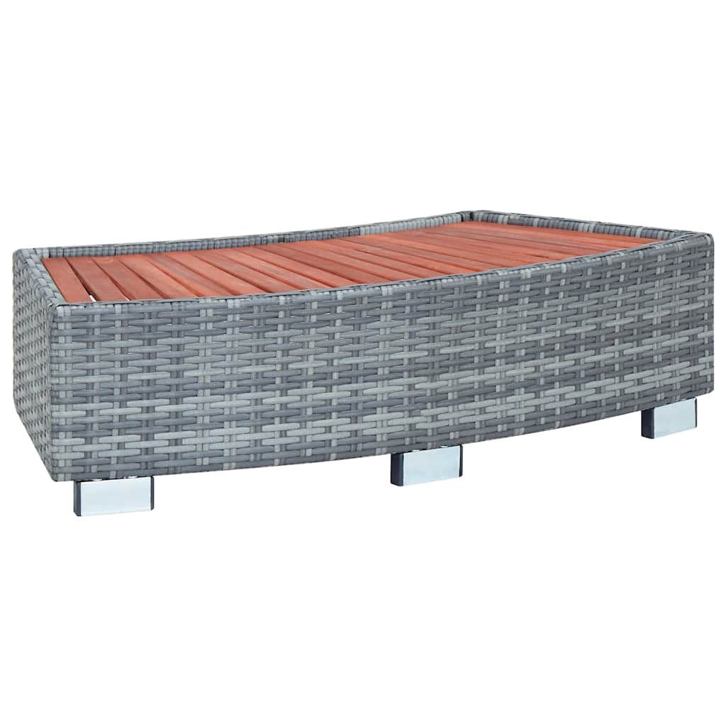 Maison Exclusive - Spa-einstiegsstufe Grau Poly Rattan 92×45×25 C