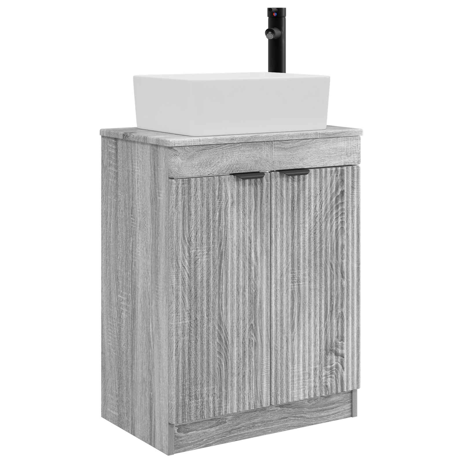Maison Exclusive - Badezimmerschrank Mit Waschbecken Sonoma-grau