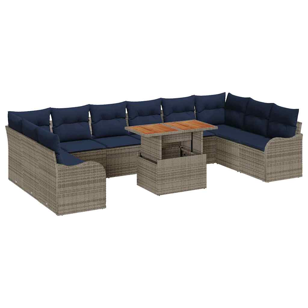 Maison Exclusive - Garten-sofa-set 11 Stk. 10-sitzanzahl Grau Und