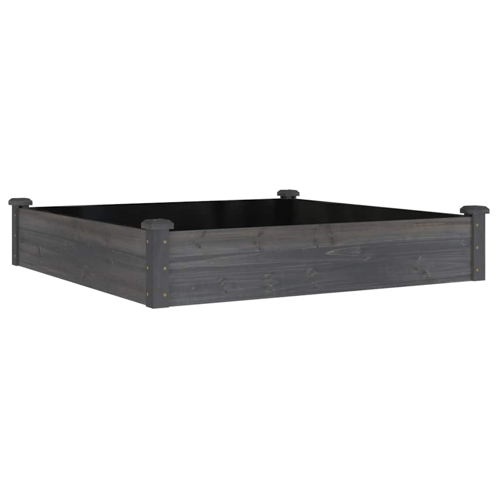 Maison Exclusive - Hochbeet Mit Einsatz Grau 120x120x25 Cm Massiv