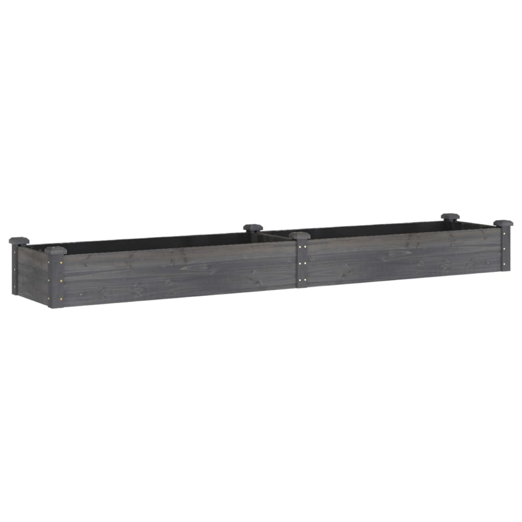 Maison Exclusive - Hochbeet Mit Einsatz Grau 240x45x25 Cm Massivh