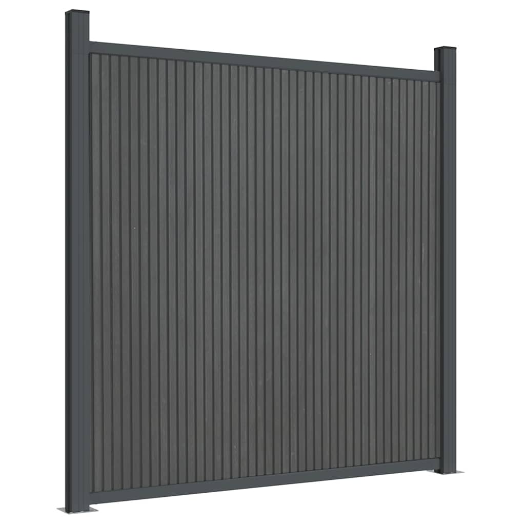 Maison Exclusive - Zaunelement Wpc Grau 180x186 Cm