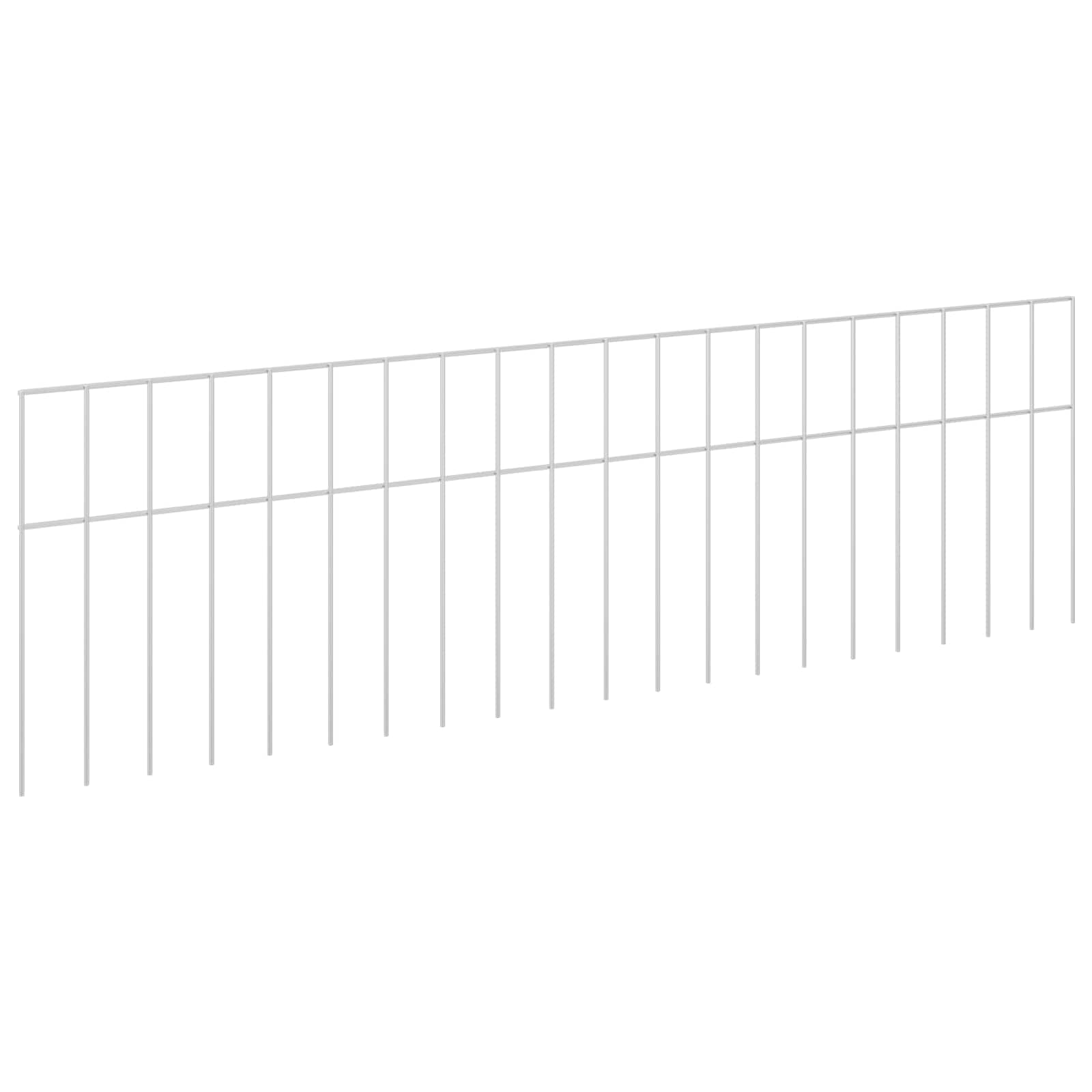 Maison Exclusive - Gartenzaun-paneel 24 Stk. 100 X 30 Cm Verzinkt