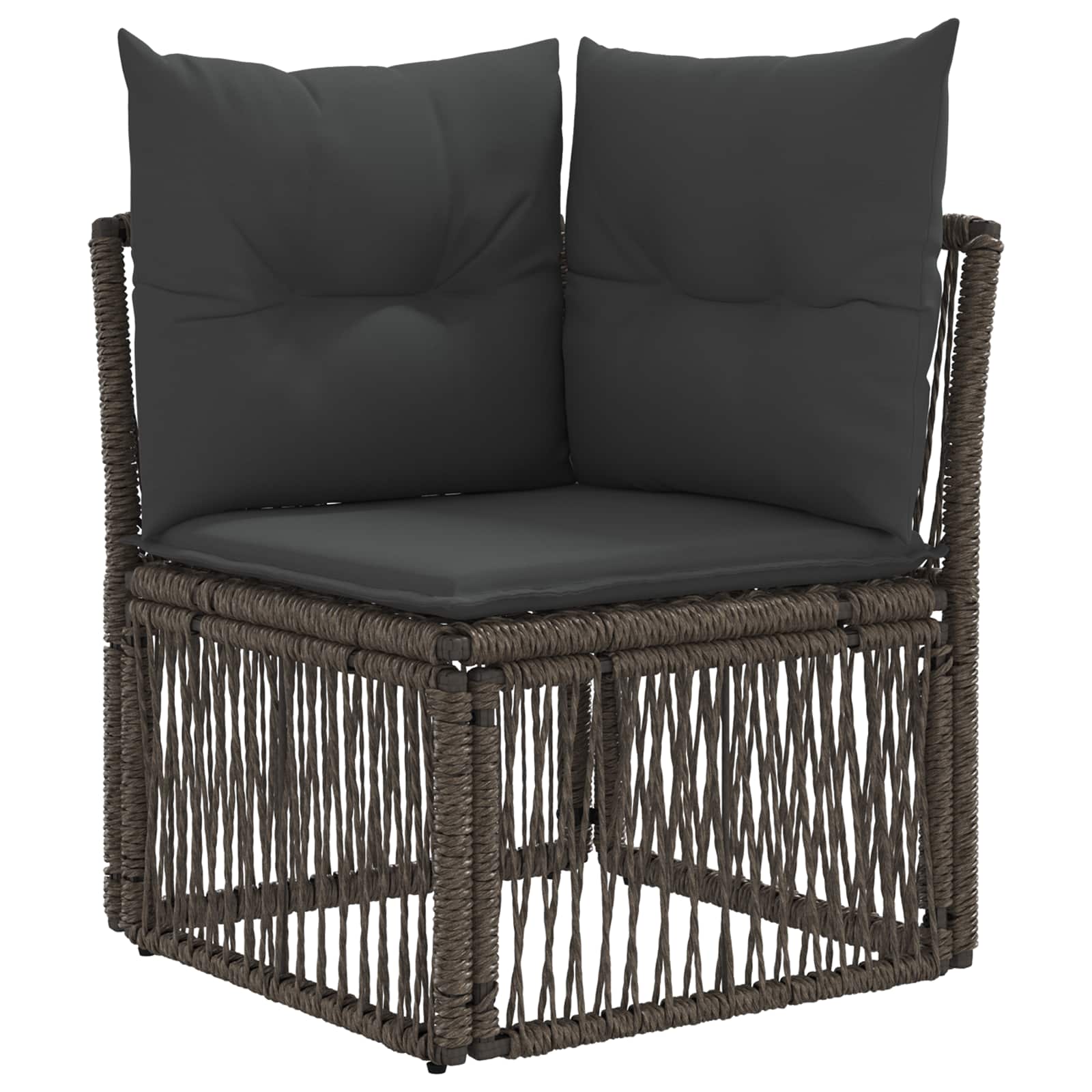 Maison Exclusive - Ecksofa Grau Poly-rattan