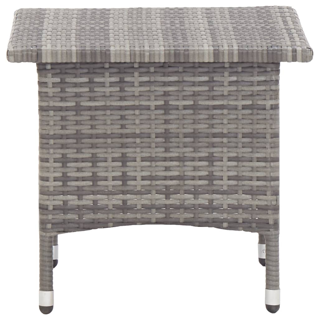 Maison Exclusive - Beistelltisch Grau 50x50x47 Cm Poly Rattan