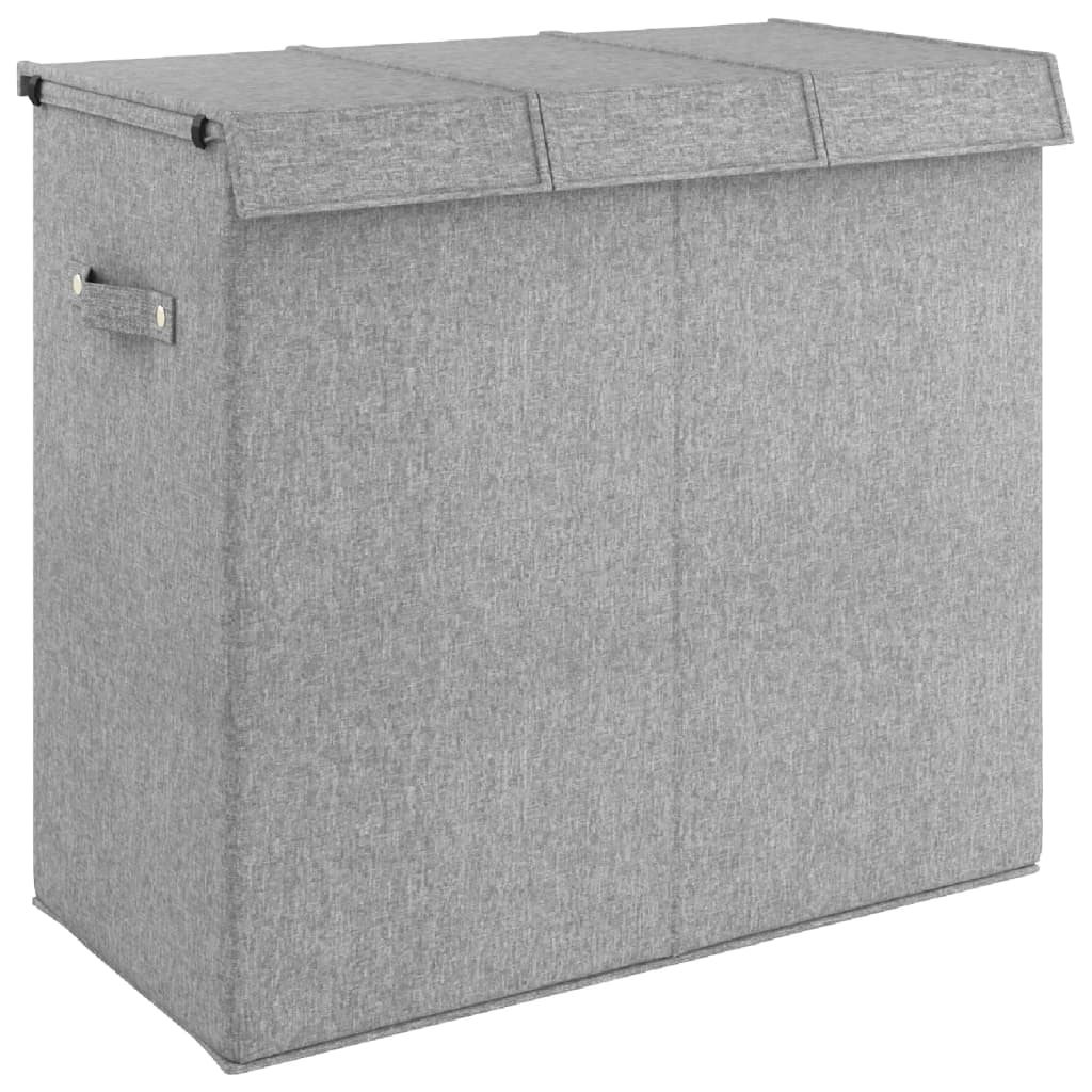 Maison Exclusive - Faltbarer Wäschekorb Grau 64,5x34,5x59 Cm Lein