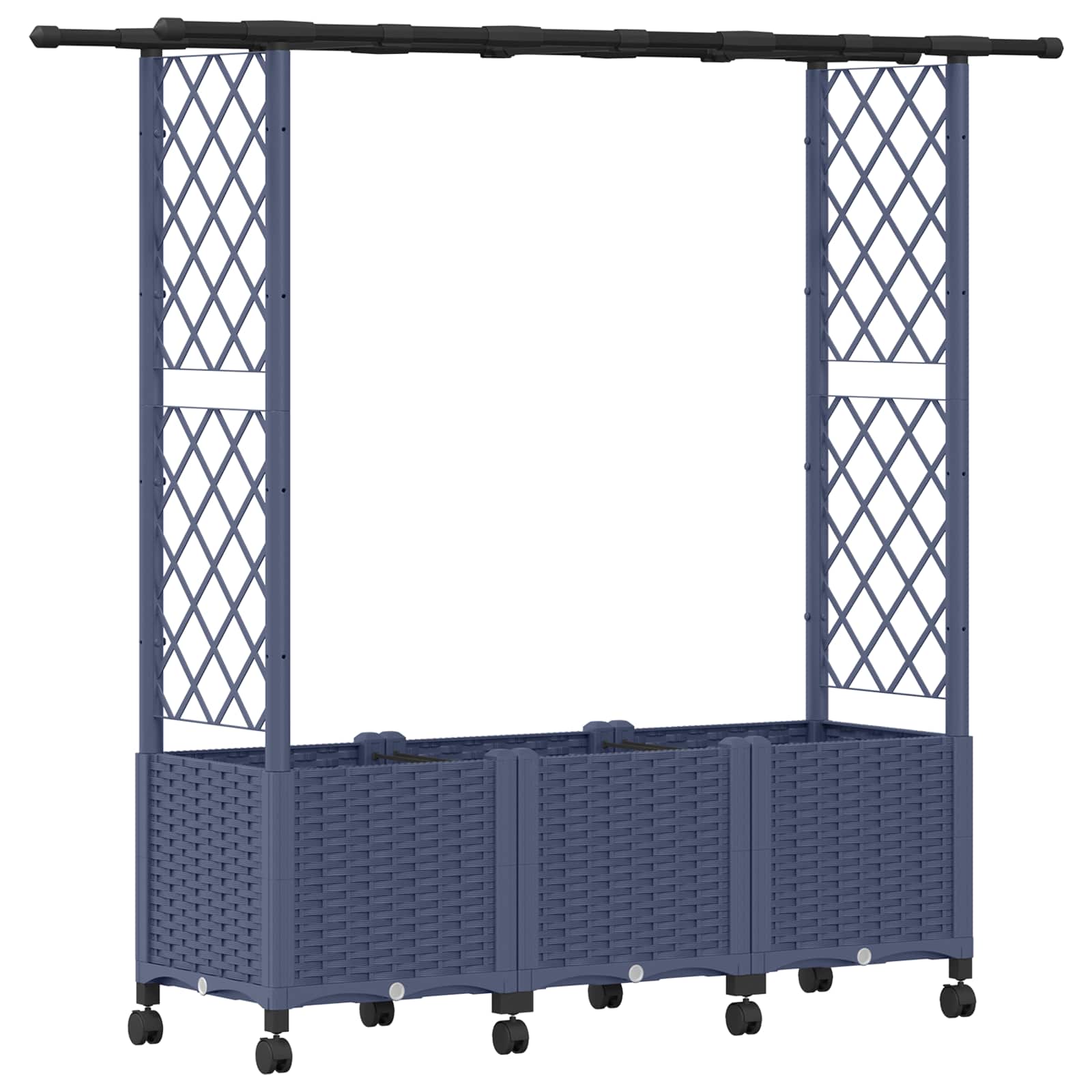 Maison Exclusive - Hochbeet Mit Rankgitter Und Dach Grau 162,5 X
