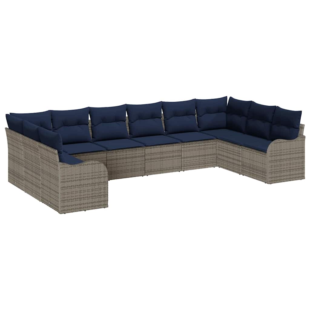 Maison Exclusive - Sofa Set 10 Stk. Grau Polyester