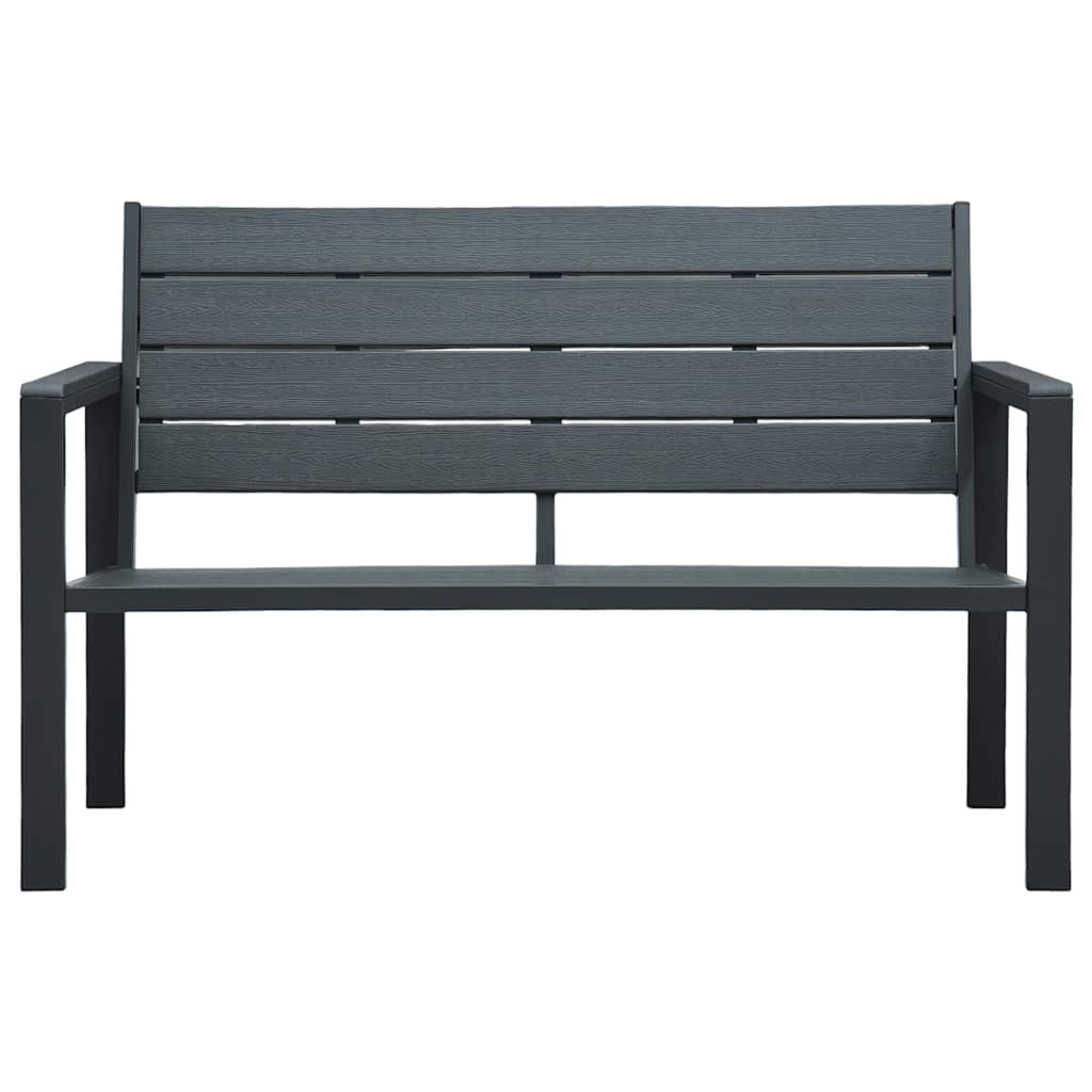 Maison Exclusive - Gartenbank 120 Cm Hdpe Grau Holz-optik