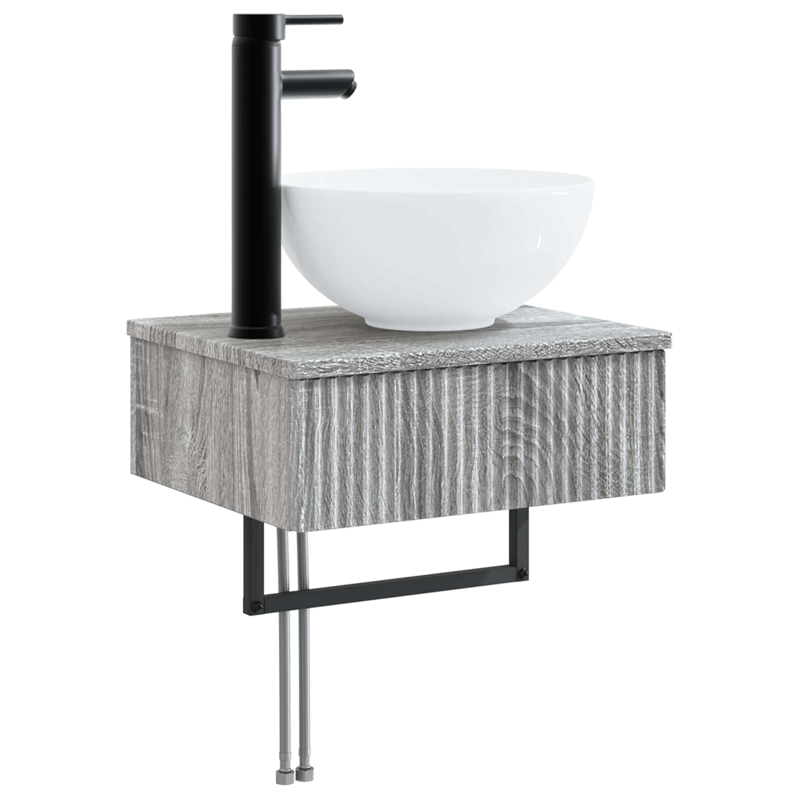Maison Exclusive - Wandmontiertes Waschbecken Grau Sonoma 40 X 35