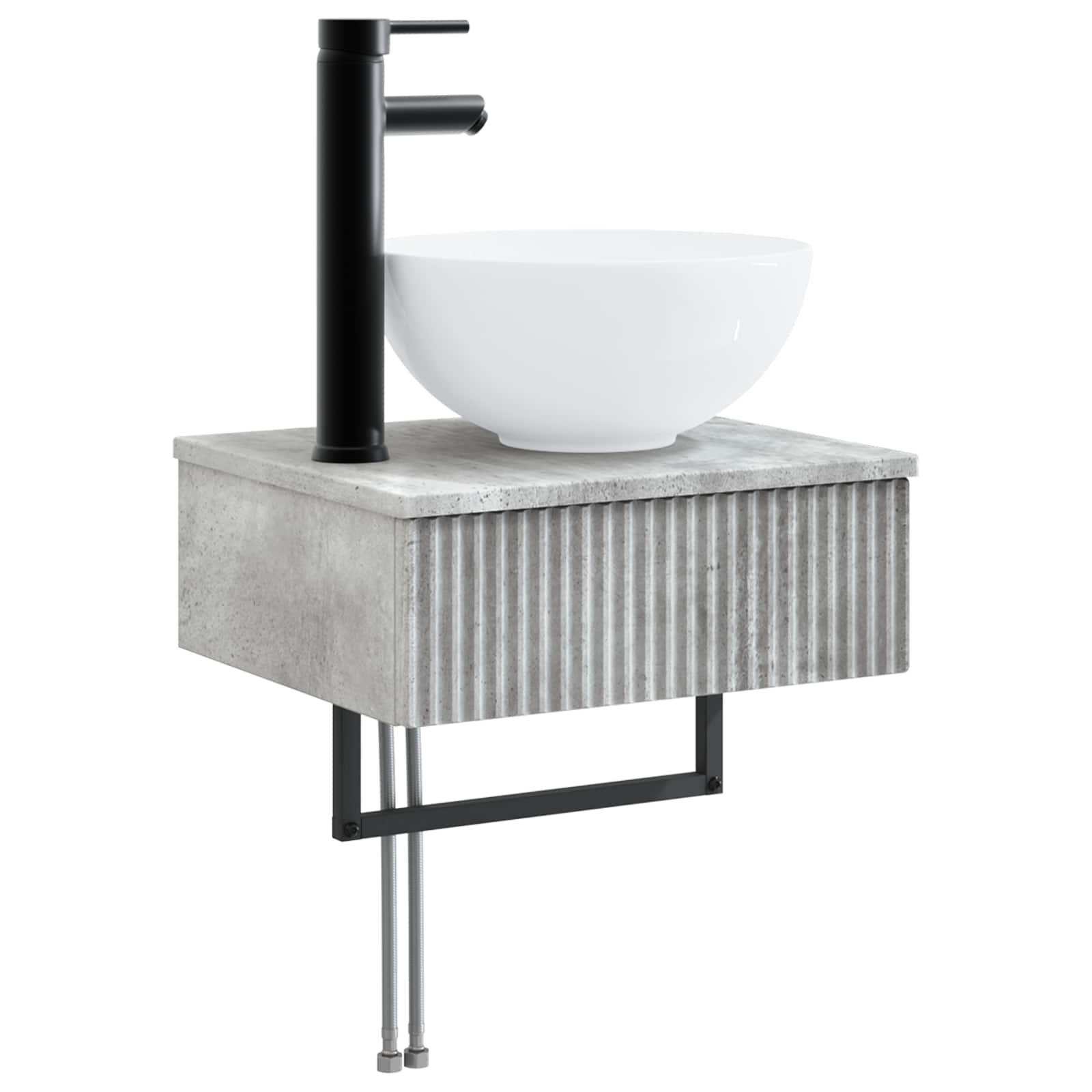 Maison Exclusive - Wandmontiertes Waschbecken Betongrau 40 X 35 X