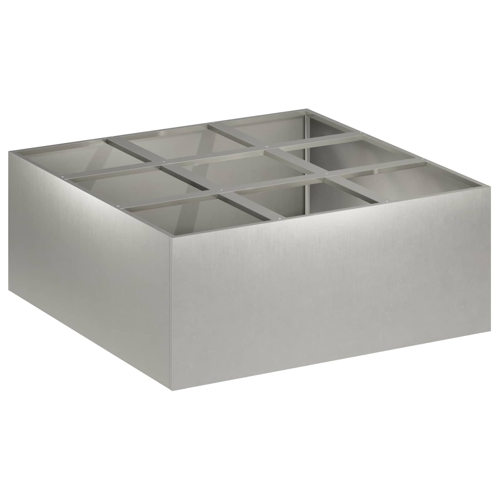 Maison Exclusive - Garten-pflanzgefäß Silber 100 X 100 X 30 Cm Ed