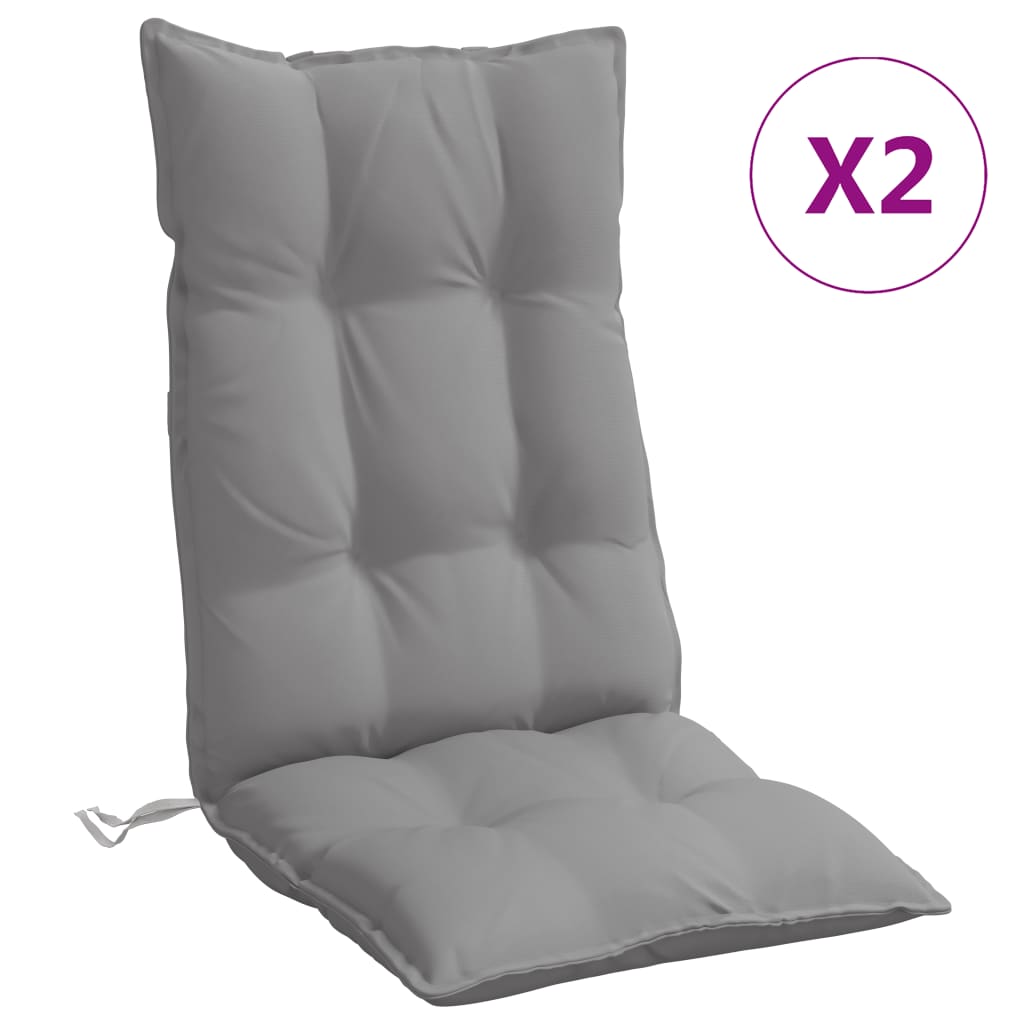 Maison Exclusive - Hochlehner-auflagen 2 Stk. Grau Oxford-gewebe