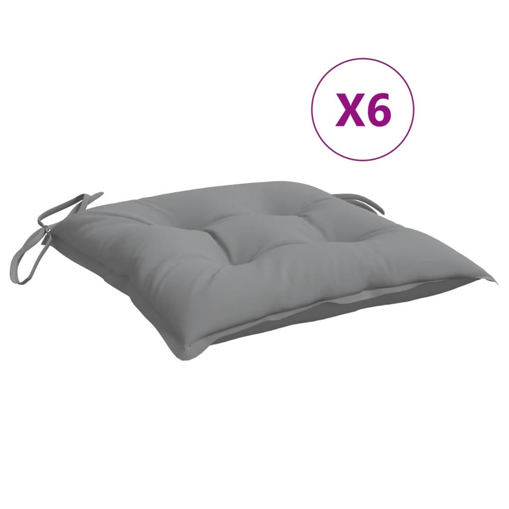 Maison Exclusive - Stuhlkissen 6 Stk. Grau 50x50x7 Cm Oxford-gewe