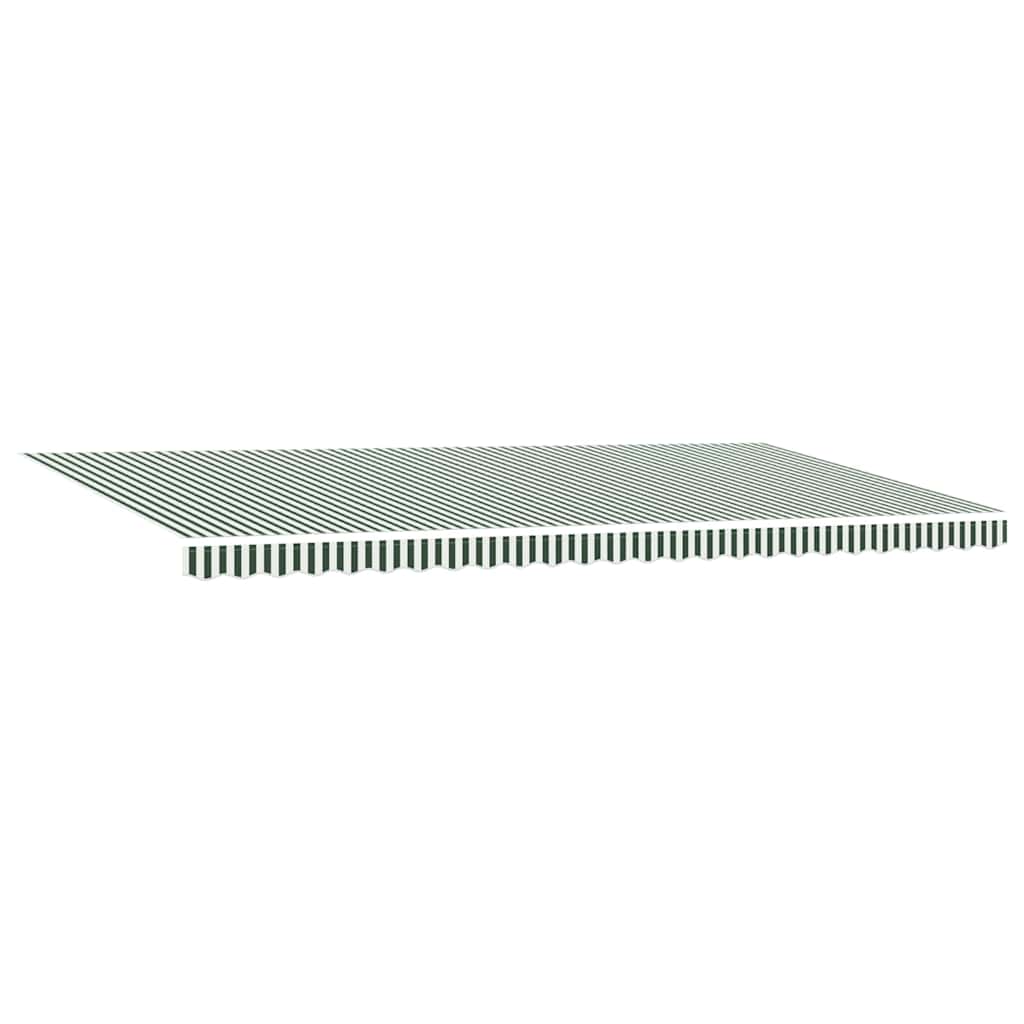 Maison Exclusive - Markisenersatzstoff Grün Und Weiß 580 X 345 Cm