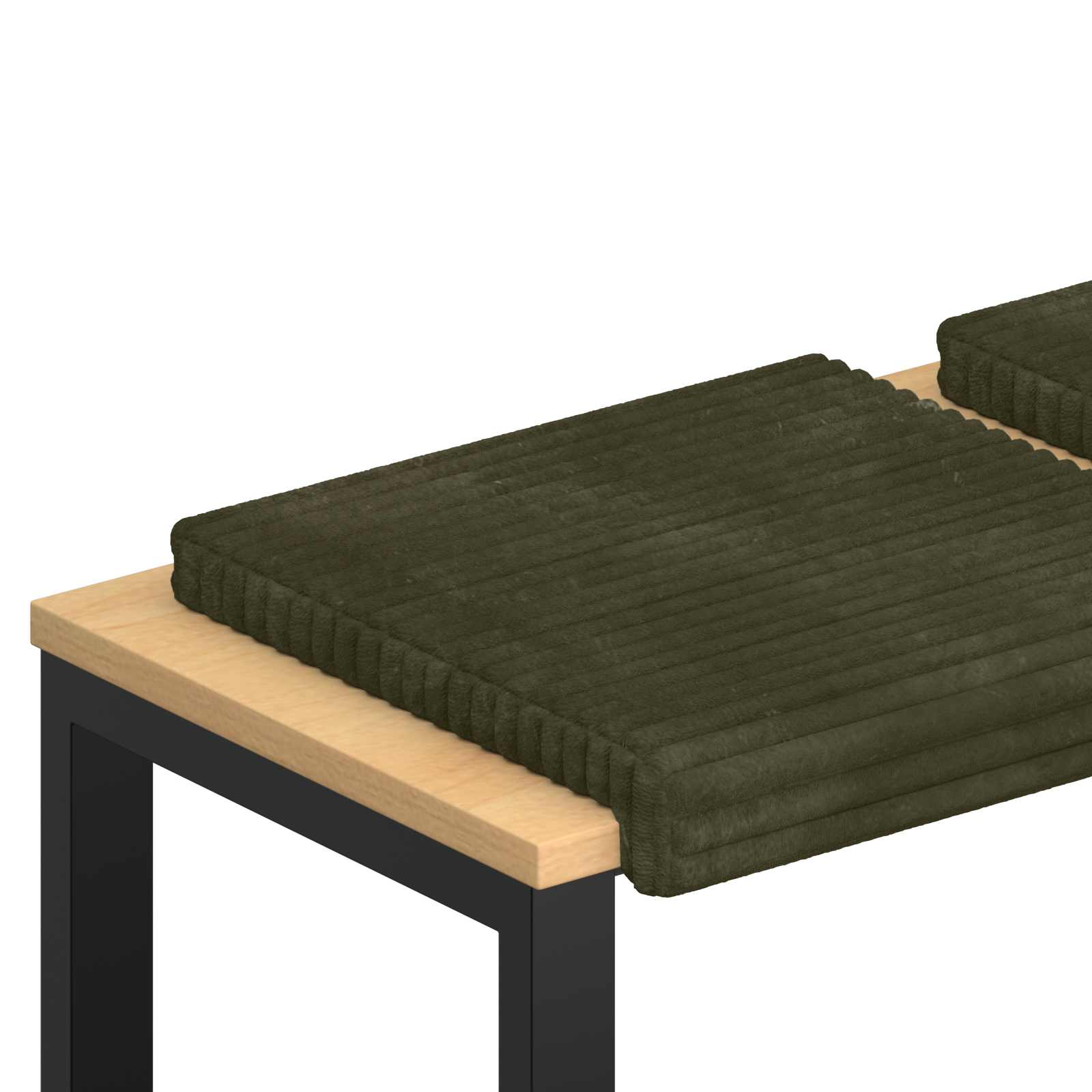 Maison Exclusive - Bankkissen 2 Stk. Plüschcord Grün Tiefe 35 Cm