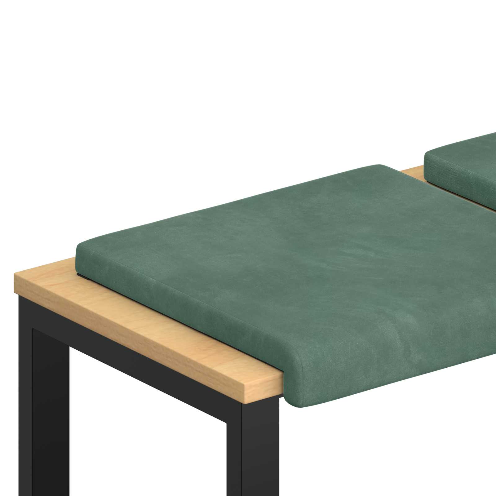 Maison Exclusive - Bankkissen 2 Stk. Samt Meergrün Tiefe 35 Cm