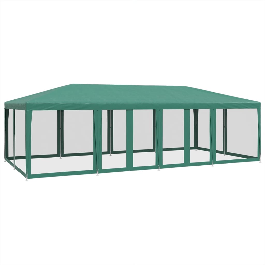 Maison Exclusive - Partyzelt Mit 12 Mesh-seitenteilen Grün 8x4 M