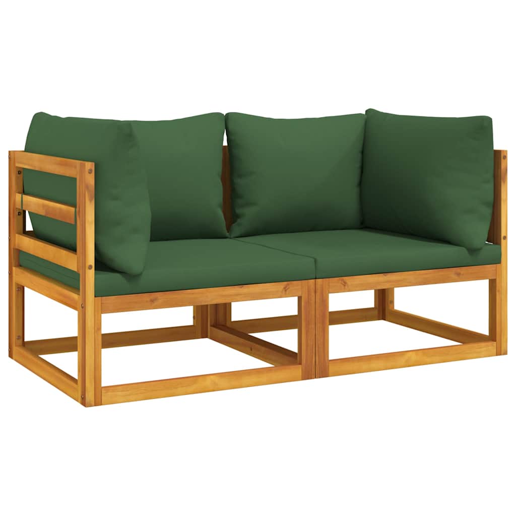 Maison Exclusive - Modular-ecksofas 2 Stk. Mit Grünen Kissen Mass