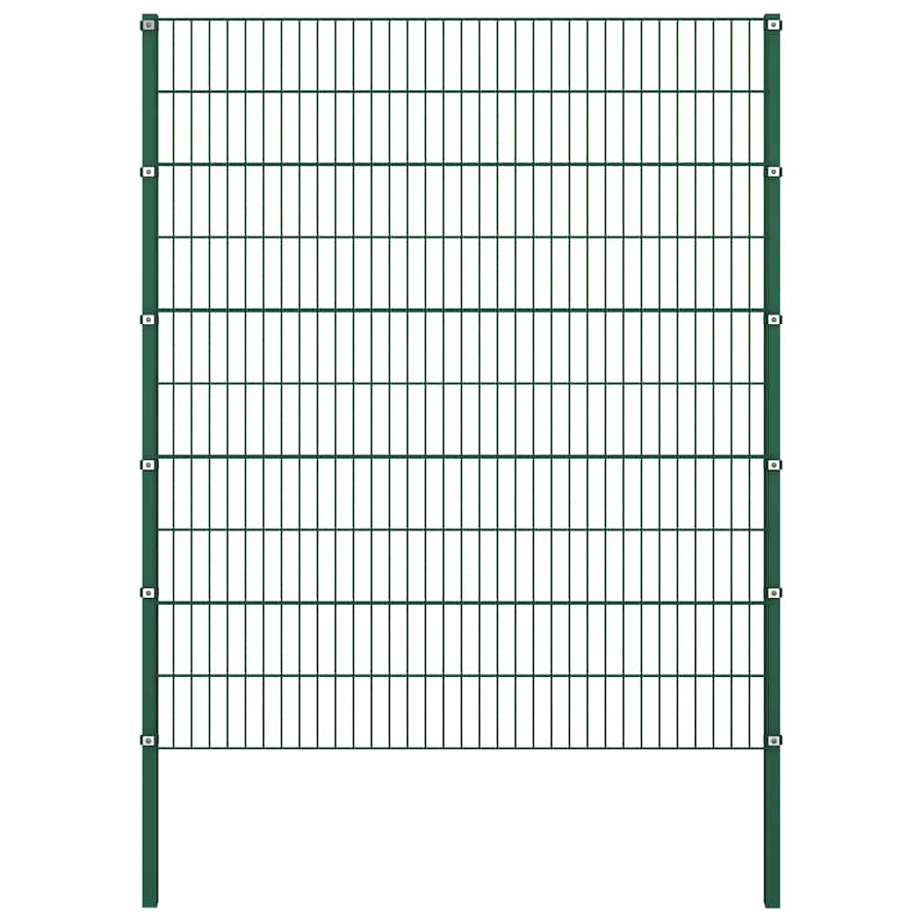 Maison Exclusive - Zaunelement Mit Pfosten Eisen 1212 X 200 Cm Gr