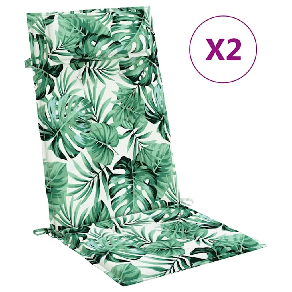 Maison Exclusive - Hochlehner-auflagen 2 Stk. Blattmuster Oxford-