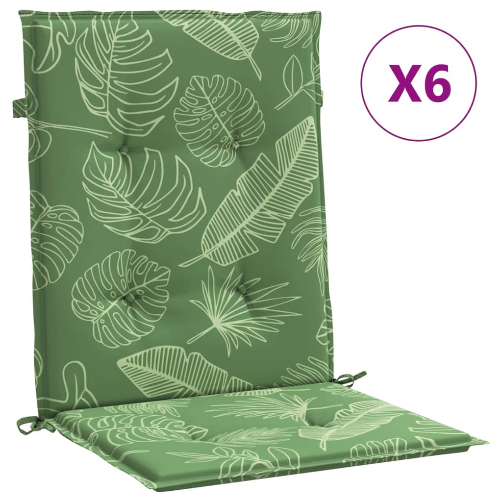 Maison Exclusive - Niedriglehner-auflagen 6 Stk. Blattmuster Stof