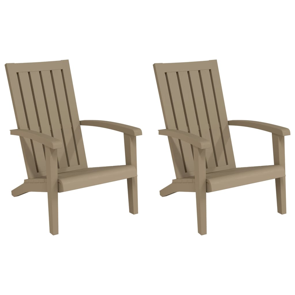 Maison Exclusive - Adirondack-gartenstühle 2 Stk. Hellbraun Polyp