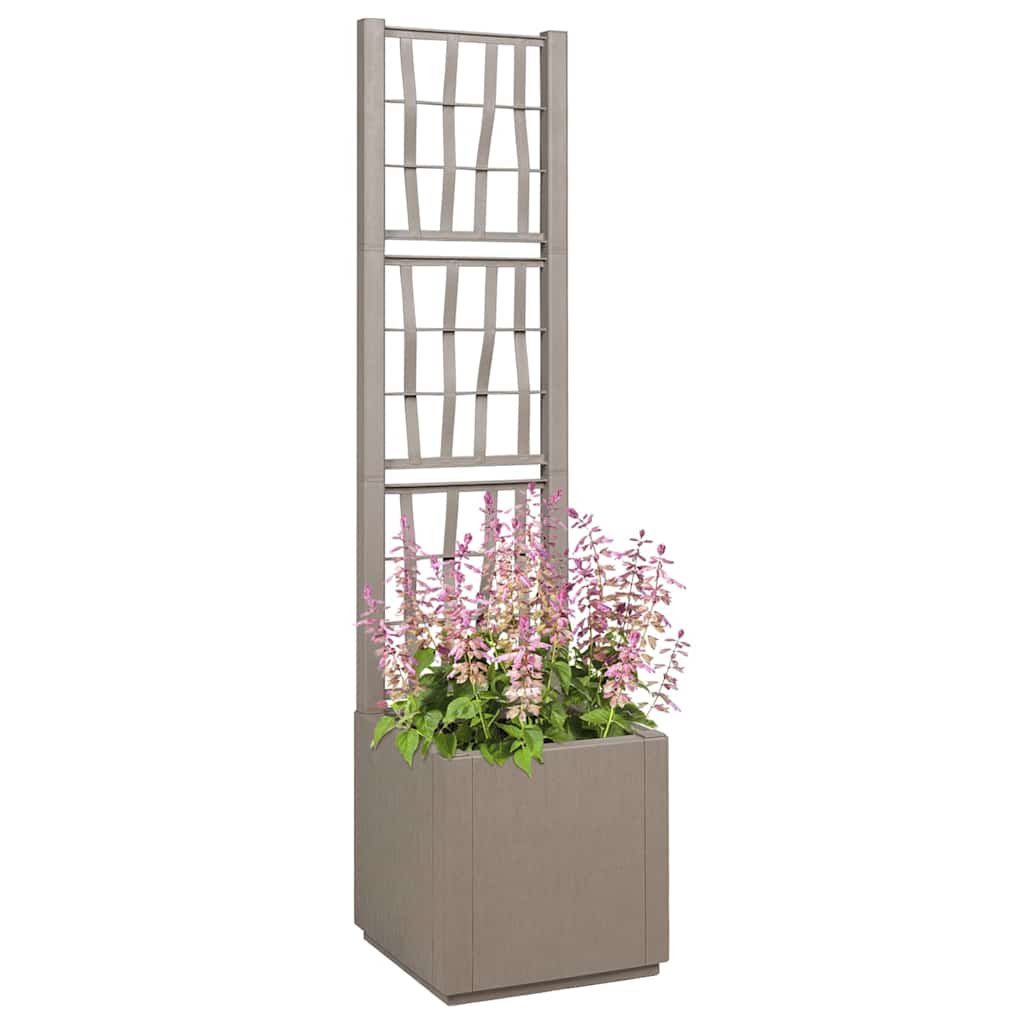 Maison Exclusive - Gartenpflanzer Mit Gitter Hellbraun 36 X 36 X