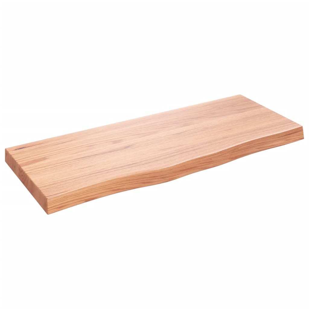 Maison Exclusive - Tischplatte Hellbraun 100x40x(2-6)cm Massivhol