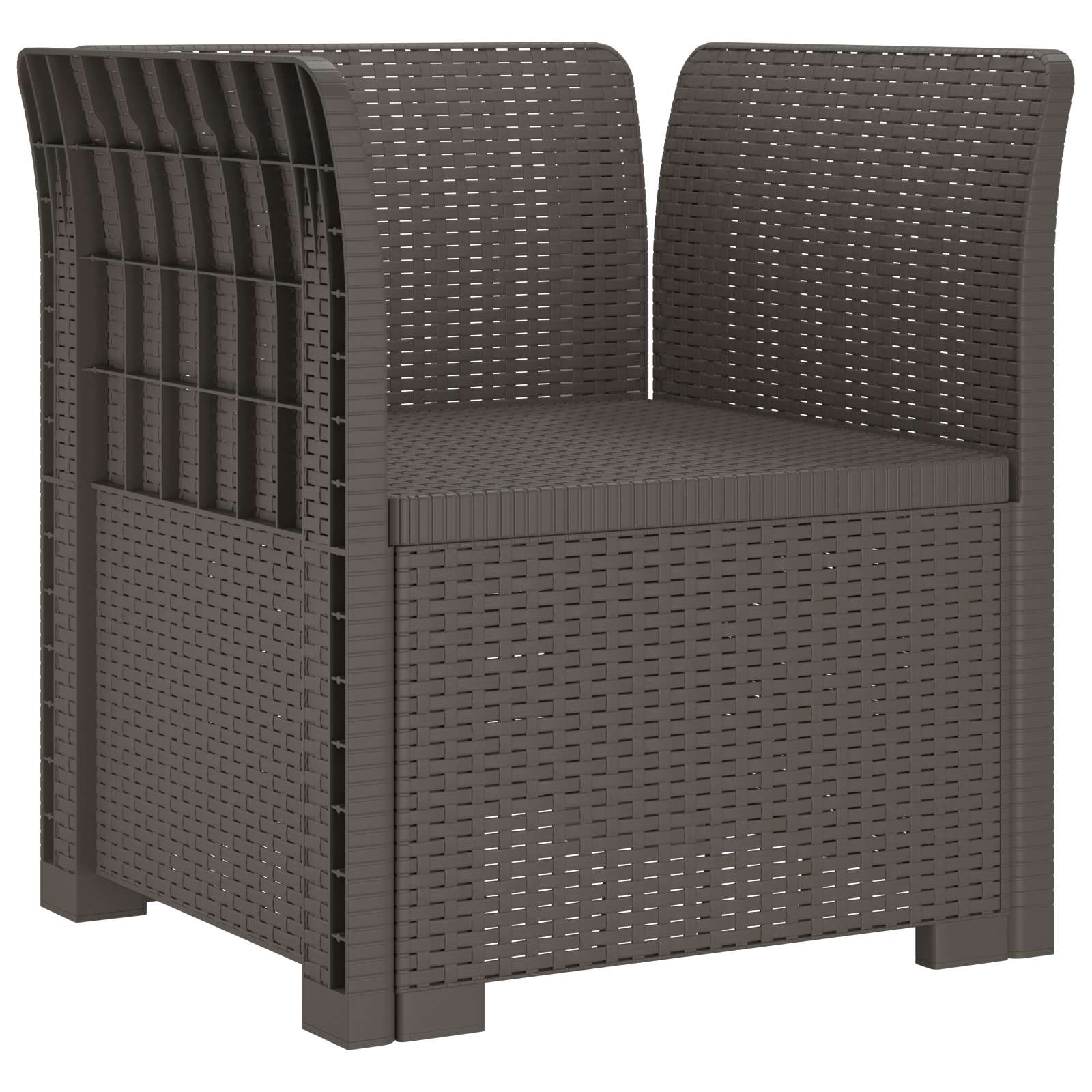 Maison Exclusive - 1-sitzer Sessel Rattan-look Pp Hellgrau