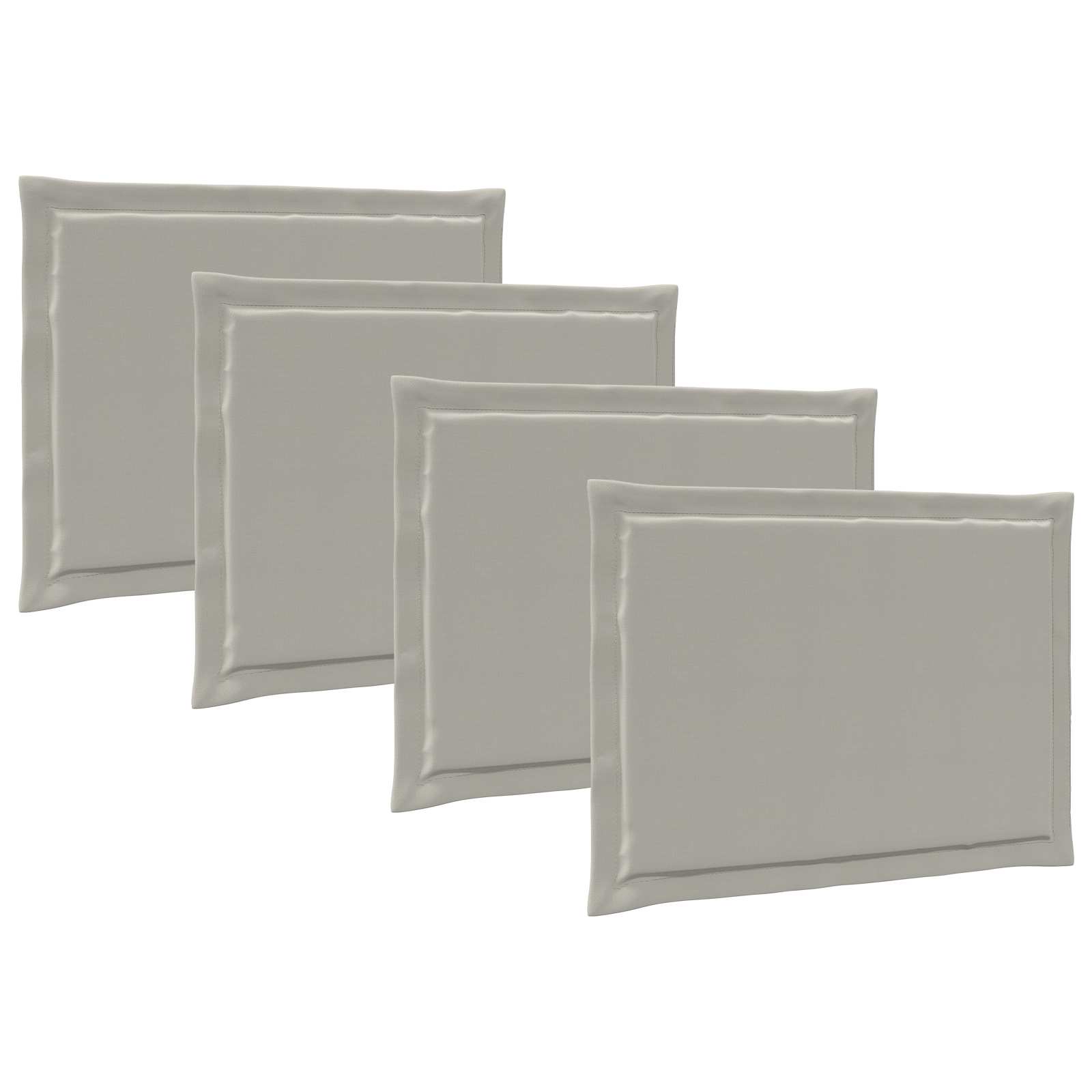Maison Exclusive - Sitzkissen 4 Stk. Polyester Hellgrau 47 X 36 X