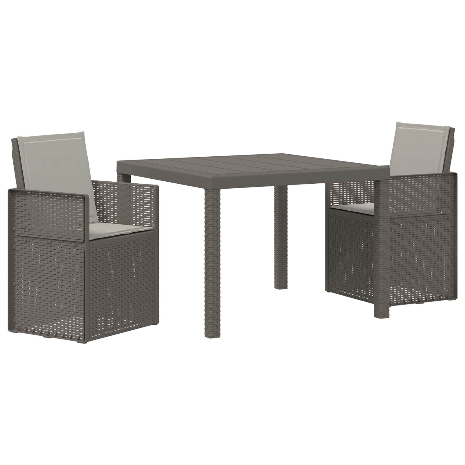 Maison Exclusive - Garten Essgruppe 3 Stk. Hellgrau Pp
