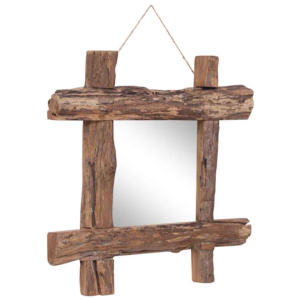 Maison Exclusive - Holzspiegel Natur 50x50 Cm Recyceltes Teakholz