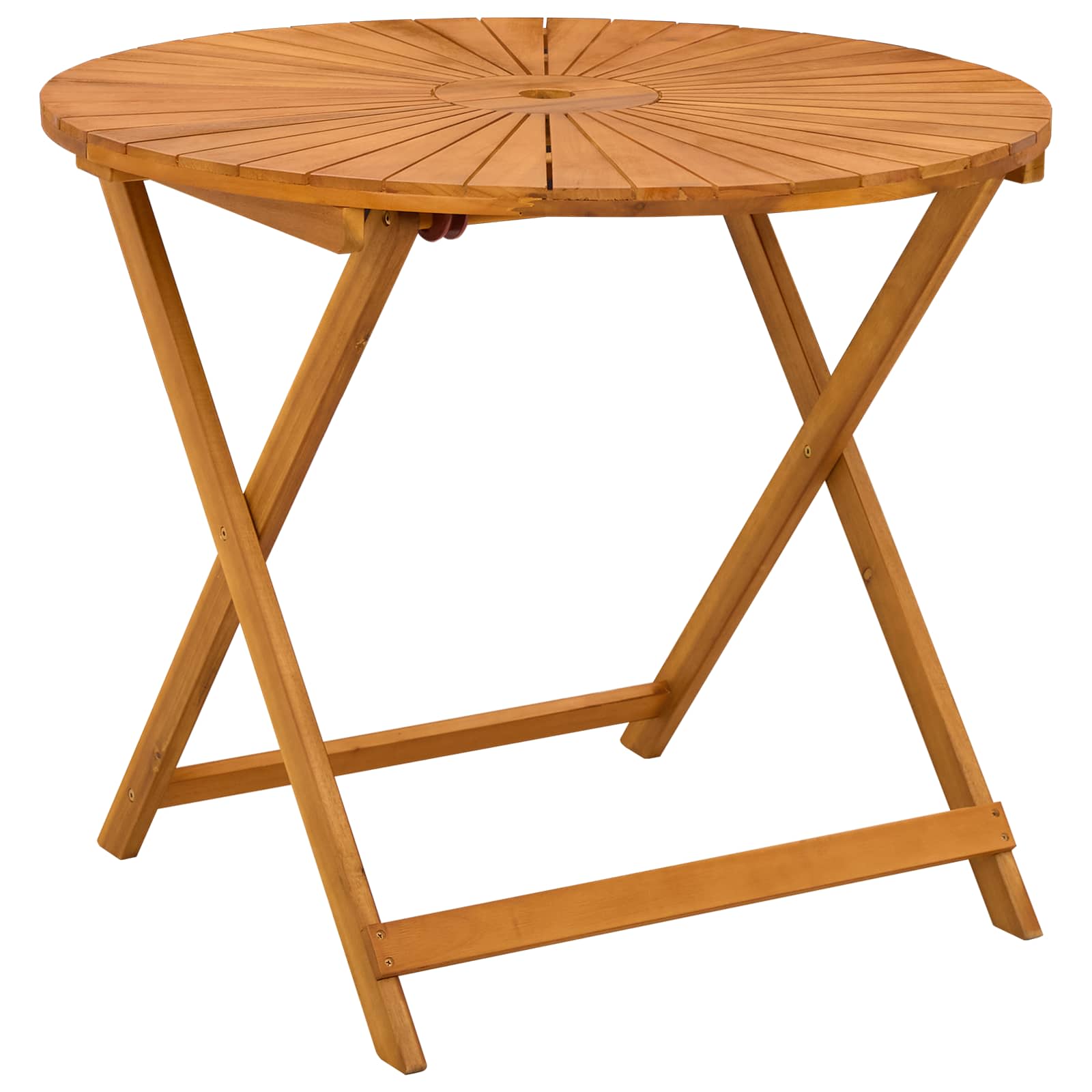 Maison Exclusive - Klappbarer Gartentisch Natur Ø90 X 75 Cm Massi