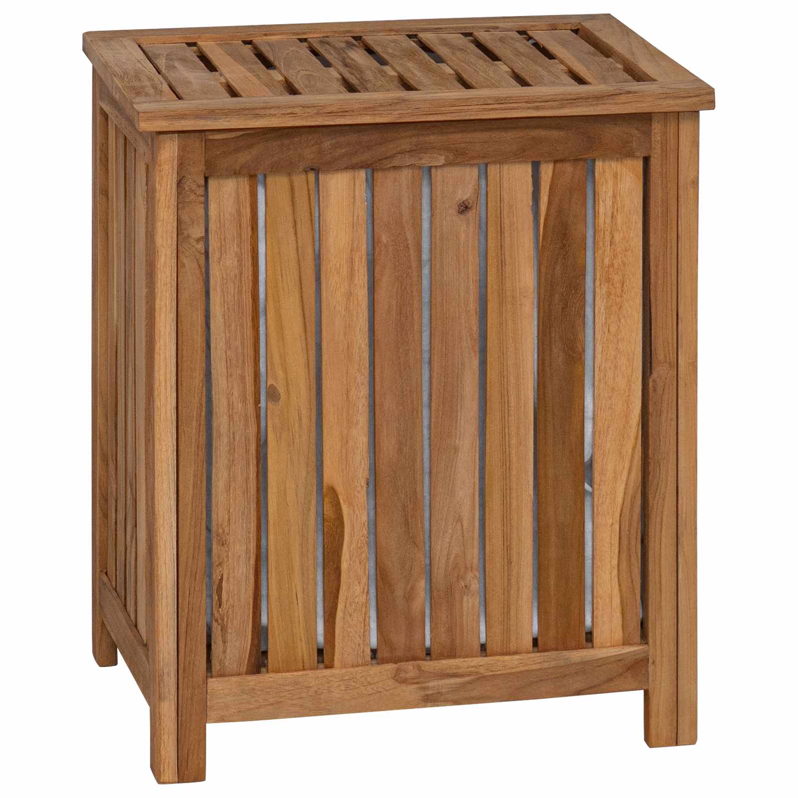 Maison Exclusive - Wäschekorb Natur Massivholz Teak