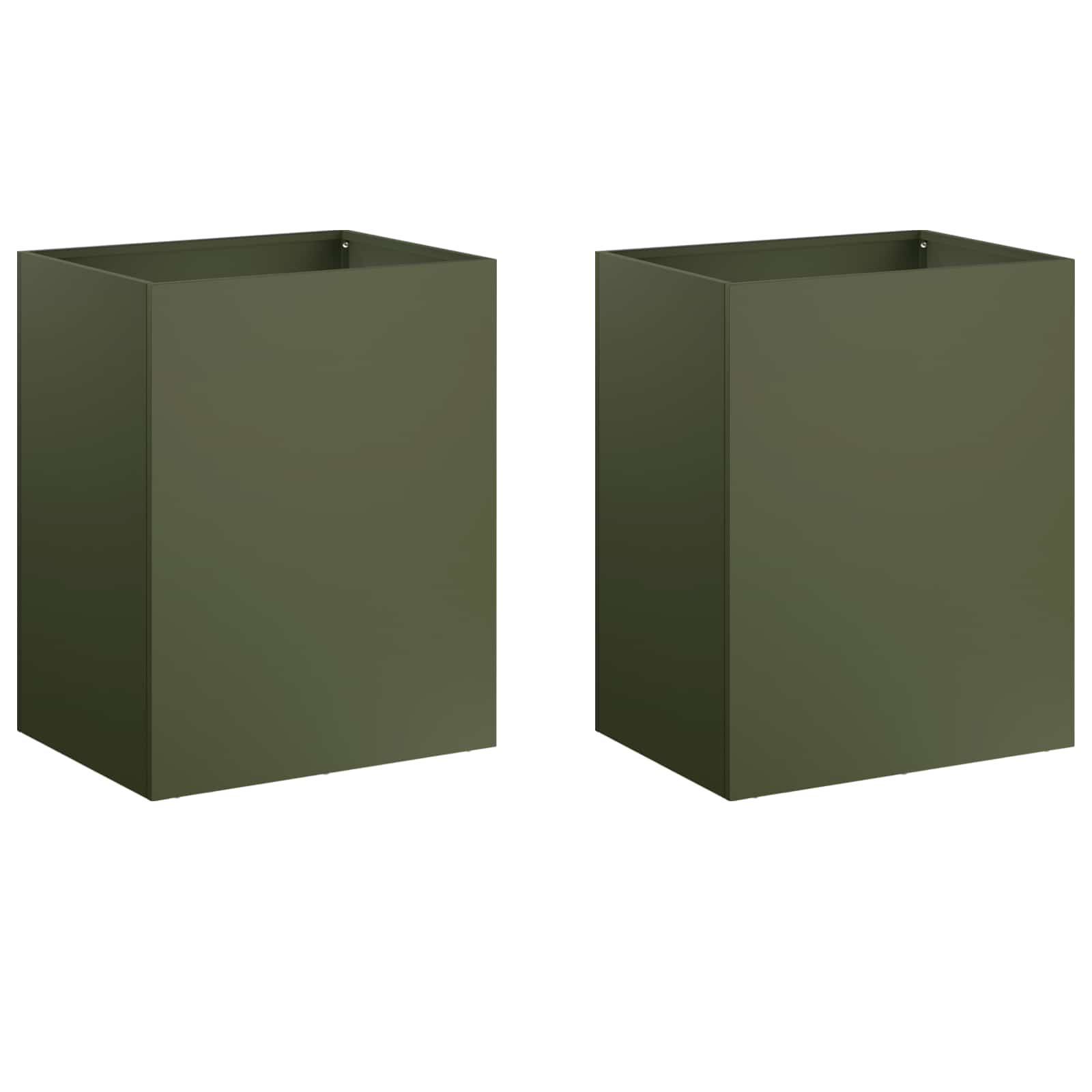 Maison Exclusive - Garten-pflanzgefäß 2 Stk. Olivgrün 40 X 30 X 5