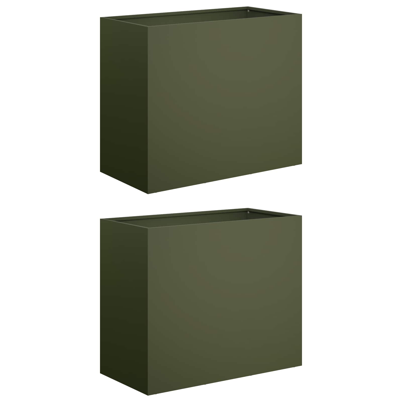 Maison Exclusive - Garten-pflanzgefäß 2 Stk. Olivgrün 60 X 30 X 4