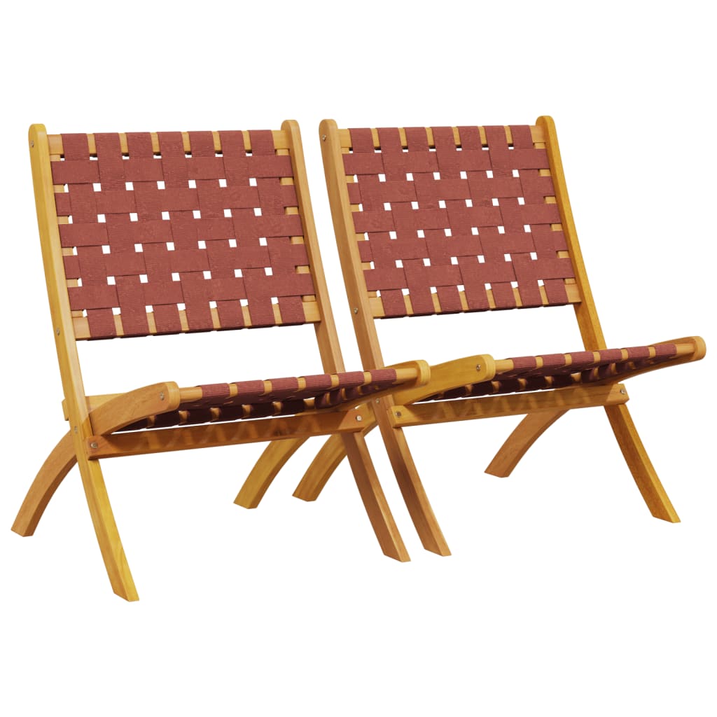 Maison Exclusive - Klappstühle, 2 Stück, Rotes Massivholz Akazie